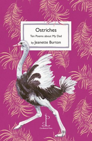 Front cover of the Ostriches: Ten Poems about My Dad - by Jeanette Burton poetry pamphlet